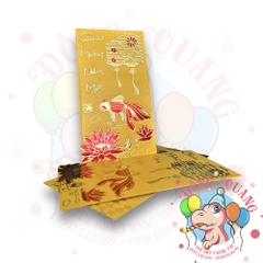 Set 6 bao lì xì vàng may mắn (bản dài)