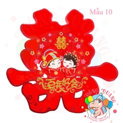 Hình dán Song hỷ nhung 3D (set 2)