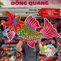 Đèn Trung thu Cá chép hoá rồng giấy kiếng (cỡ lớn)