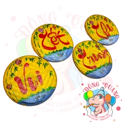 Bộ mẹt tre vẽ trang trí chủ đề Trung thu