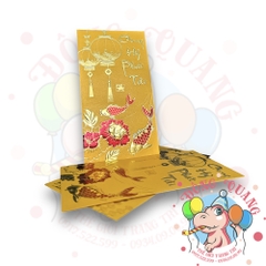 Set 6 bao lì xì vàng may mắn (bản dài)
