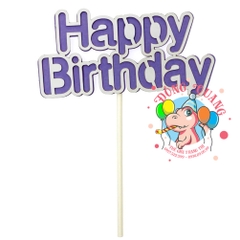 Topper bánh kem Happy Birthday 1