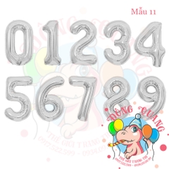 Bong bóng nhôm số (40/80/100cm) - màu pastel