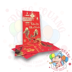 Set 6 bao lì xì đỏ may mắn (bản dài)