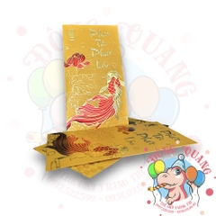 Set 6 bao lì xì vàng may mắn (bản dài)