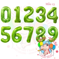 Bong bóng nhôm số (40/80/100cm) - màu pastel