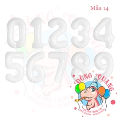 Bong bóng nhôm số (40/80/100cm) - màu pastel