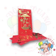 Set 6 bao lì xì đỏ may mắn (bản dài)