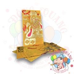 Set 6 bao lì xì vàng may mắn (bản dài)