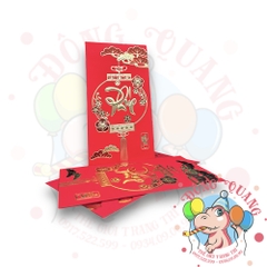 Set 6 bao lì xì đỏ may mắn (bản dài)