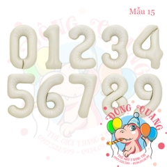 Bong bóng nhôm số (40/80/100cm) - màu pastel