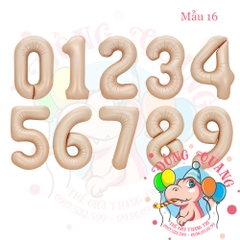 Bong bóng nhôm số (40/80/100cm) - màu pastel