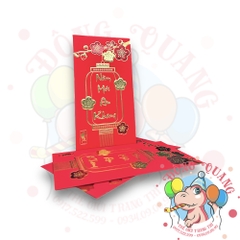 Set 6 bao lì xì đỏ may mắn (bản dài)