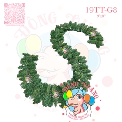 Dây trang trí đầu tròn 2 loại lá phun sơn