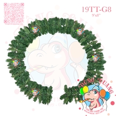 Dây trang trí đầu tròn 2 loại lá phun sơn