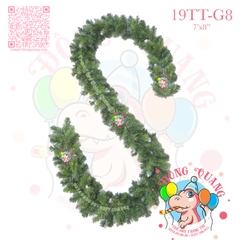 Dây trang trí đầu tròn 2 loại lá phun sơn