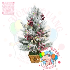 Cây thông mini cước đầu loa phủ tuyết trang trí