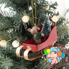 Xe trượt tuyết treo cây thông (03 mẫu)