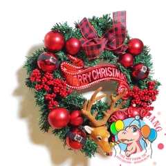 Vòng hoa tuần lộc trang trí