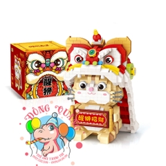 Mô hình Mèo Trung thu lắp ráp