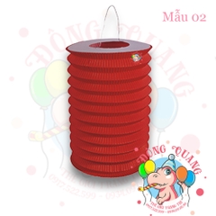 Đèn giấy xếp hình trụ đơn sắc (tròn)