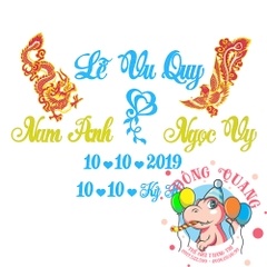 Chữ cưới xốp (mẫu 22)