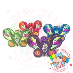 Đèn giấy kiếng khung tre mini