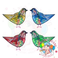 Đèn giấy kiếng khung tre mini