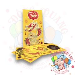 Set 6 bao lì xì vàng may mắn (bản dài)