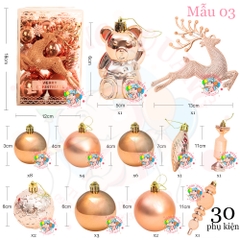 Set 30 phụ kiện giáng sinh kiểu 1