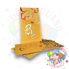 Set 6 bao lì xì vàng may mắn (bản dài)