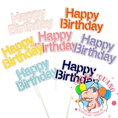 Topper bánh kem Happy Birthday 1