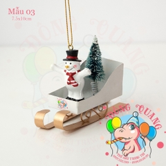 Xe trượt tuyết treo cây thông (03 mẫu)