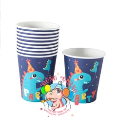 Bộ ly, đĩa chủ đề khủng long (set 10)