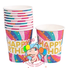 Bộ ly, đĩa chủ đề cầu vồng (set 10)