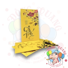 Set 6 bao lì xì vàng may mắn (bản dài)