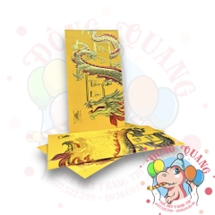 Set 6 bao lì xì vàng may mắn (bản dài)