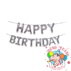 Bong bóng chữ Happy birthday (chữ mỏng - 11 mẫu)