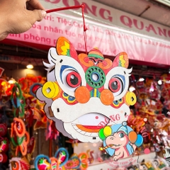 Đèn Trung thu gỗ đầu Lân