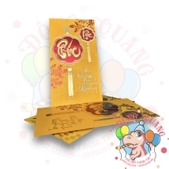 Set 6 bao lì xì vàng may mắn (bản dài)