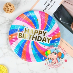 Bộ ly, đĩa chủ đề cầu vồng (set 10)