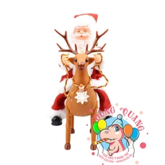 Ông già Santa Claus cưỡi tuần lộc