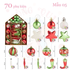 Set 70 phụ kiện giáng sinh kiểu 1
