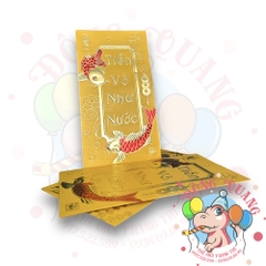 Set 6 bao lì xì vàng may mắn (bản dài)
