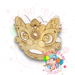 Đèn Trung thu gỗ đầu Lân