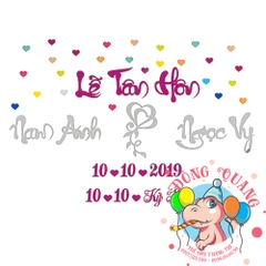 Chữ cưới xốp (mẫu 50)