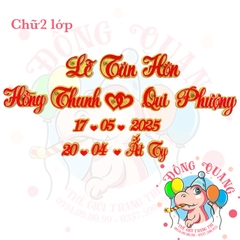 Chữ cưới xốp 2 lớp (mẫu 52)