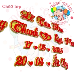 Chữ cưới xốp 2 lớp (mẫu 52)