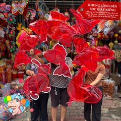Lồng đèn Trung thu giấy kiếng chưa trang trí (25-60cm)