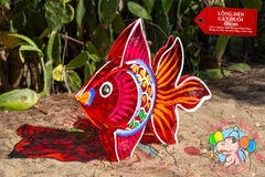 Đèn Trung thu Cá ba đuôi giấy kiếng (cỡ lớn)